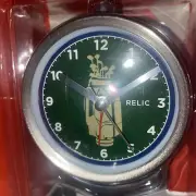 NEW Relic Desk Clock - Analog - Golf Bag On Face Silver - BRAND NEW IN BOX -