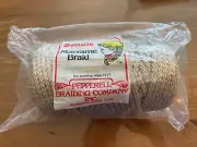 Pepperell Bonnie Macrame Braid Cord 6 mm 100 Yards Beige Color,Fun Crafting