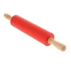 2xSilicone Rolling Pin Pizza Dough Maker Rolling Dowel Dough Roller Red