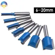 8mm Shank Bit Tungsten Carbide Single Double Flute Router Wood Milling Cutter