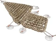 HOLIDYOYO 1Set Lizard Hammock Woven Pet Mat Light Brown Sea Cushion for Geckos Iguanas Cats Dogs Durable Easy to Clean Space Saving Pet Supply
