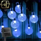 Solar String Lights Outdoor 60 LED Waterproof Crystall Globe Lights with 8 Light