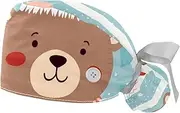 [YTYVAGT] 2-Pc,Gourd-Shaped Working Cap,Fisherman Hat with Buttons and Cotton Sweatband,Cartoon Bear Winter Balloon