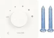 50W Volume Control Knob,5 Gear Adjustable Sound Tuner Speaker Volume Control,Lossless Audio,Compatible with Home Speaker System (White)