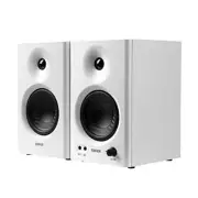 MR4 Powered Studio Monitor Speakers, 4" Active Near-Field Monitor White mr4