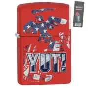 Zippo 29765 United States Marines YUT Red Matte Lighter + FLINT PACK