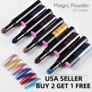 Mirror Chrome Nail Powder Pen Air Cushion Laser Stick Dust Holographic Manicure