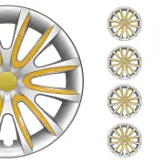 14" Wheel Covers Hubcaps for Ford Fusion Gray Yellow Gloss