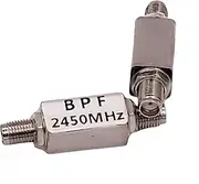 2.4G/2450MHz Bandpass Filter 2400MHz/2450MHz Mapping WiFi Remote Control Extended Range 2400-2483 Saw WiFi Bluetooth Zigbee Anti-Jamming Special SMA Connector (Square)