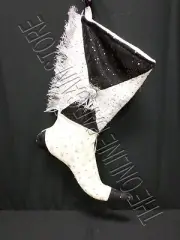 Frontgate Katherines Collection Black Tie Christmas Stocking Sequins Jester 20"