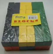 96 Multi-colored Wood Block Sets; Teaching Math/Fractions/Building (0.78in/2cm)