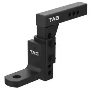 TAG Adjustable Heavy Duty Tow Ball Mount - 90° Face, 50mm Square Hitch UNTTBM450