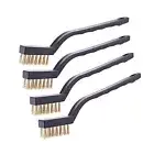 4X Wire Brush Brass Brushes Small Cleaning Tools Spark Plugs Cleaner Black Mini