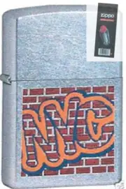 Zippo 6391 ny city nyc graffiti brick DISCONTIN Lighter + FLINT PACK