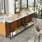 Elegant Traditional Console Table Hall Entryway Table Real Marble Top Metal Fram