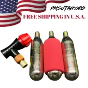 Motorcycle Dirt Bike Trail Tire Repair 3 CO2 Cartridge Inflator Enduro Emergency