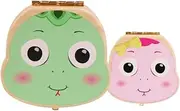 ERINGOGO Deciduous Tooth Holder Creative Wooden Tooth Save Box for Unique Memories Chic Storage for present