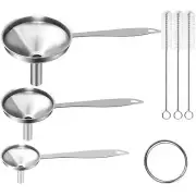 Large Small Funnel Set of 3, Food Grade Mini Funnels for Kitchen Use Filling