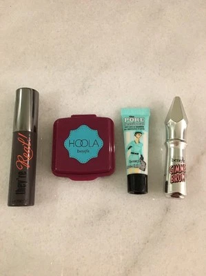 BENEFIT 4 BESTSELLERS THEY'RE REAL MASCARA, HOOLA BRONZER,POREFESSIONAL & BROW