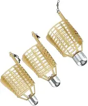 ADOCARN 3pcs Useful Bait Cage Outdoor Fishing Tool for Smelt Crab Lobster and Shrimp Durable Mesh Structure for Bait Release for Fishing Enthusiasts