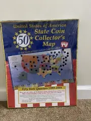 United States of America State Coin Collector's Map 1999-2008 New Sealed