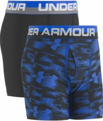 UNDER ARMOUR UA Boy Original Boxerjock 2-Pack Underwear Boxer Brief Youth MEDIUM
