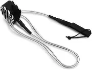 Surf Leash Surfing Surfboard Leash Smooth Steel Swivel Surfing Leg Rope Paddleboard Leash 6FT/8FT/10FT Black 6ft