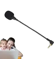 3.5mm Headset Microphone | Flexible Dynamic Mic 3.5mm Helmet Microphone,Portable Headphones Microphone Replacement for Remote Work, Video Conferencing