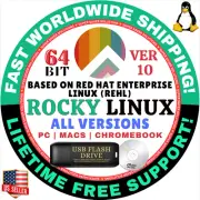 ROCKY LINUX OS COLLECTION | 64-BIT | LIVE, FULL | USB, DVD | MAC, PC | RED HAT