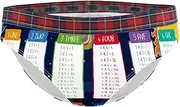[Tiunyeah] Hipster Briefs Women Panties Multiplication Table Ladies Underwear S Bikini Panty Stretch
