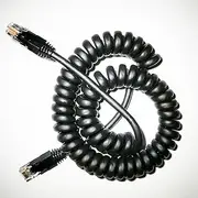 Curlynet 24AWG Spiral-Coiled Ethernet Cat5e Cable (4-15 Feet)