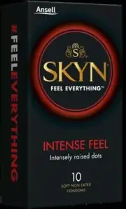 Ansell Skyn Intense Feel Condoms (10) RETAIL PACK