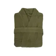 Bambury Angove Cotton Olive Bathroom Robe/Dressing Gown Home Living Medium