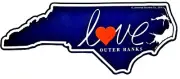 North Carolina Outer Banks Love Artwood Fridge Magnet
