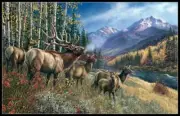 Chart Needlework Crafts DIY - Counted Cross Stitch Patterns - Elk Anthem