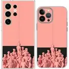Clay Statues Hanging In There Crowd Case Cover Silicone / Shockproof / MagSafe