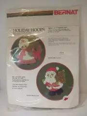 Bernat Holiday Hoops Santa Clause # W09190 Stitchery Kit - 1976
