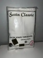 MILLIKEN Satin Classic White Tablecloth OBLONG 70x112