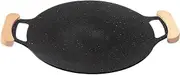 Generic Korean BBQ Grill Pan with Heat-Resistant Handles for Indoor and Outdoor Use, 28cm