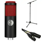 Shure KSM313/NE Dual-voice Ribbon Microphone with Stand and Cable