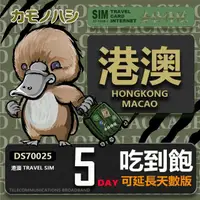 在飛比找momo購物網優惠-【鴨嘴獸 旅遊網卡】Travel Sim 港澳網卡 5天 網