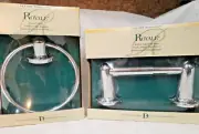 Royale Chrome 6" Towel Ring 74022C & Toilet Paper Holder 74027C Decor Bathware