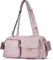 [molshine] Women's Shoulder Bags, Y2k Retro Hobo Clutch Purses, Multipocket Soft Punk Satchel Tote Handbags