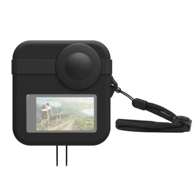 Estuche con tapas de doble lente + Estuche protector de silicona para GoPro Max