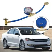 Adjustable For R134A Air Conditioner Recharge Hose with Spring Pressure Gauge