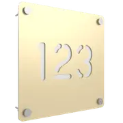 ProtectorAl 280 x 280mm Primrose Aluminium Cut Through Custom House Sign