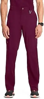 Cherokee Infinity Men Scrubs Pant Fly Front CK200A, Wine, 4X-Large Big