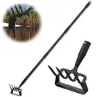 Garden Hoe, Cultivator Stirrup Hoe Garden Tool for Weeding, 62 Inch Heavy Dut...