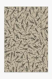 185' x 275' | Machine Washable Runner Rug | Kid & Pet Friendly | Indoor Rug | Bone Dance White Rug | Ruggable