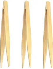 3pcs Bamboo Tweezers Food Tweezers Tongs Grill Tweezers Toaster Tong Grilling Tongs Kitchen Tongs Bread Clips Mini Toaster Toast Tongs Serving Tongs Kitchen Cooking Supplies